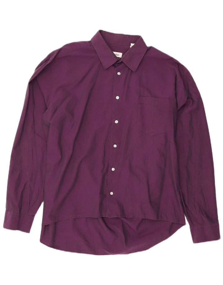 Cămașă pentru bărbați CALVIN KLEIN Slim Fit Mărimea 44 XL Bumbac violet