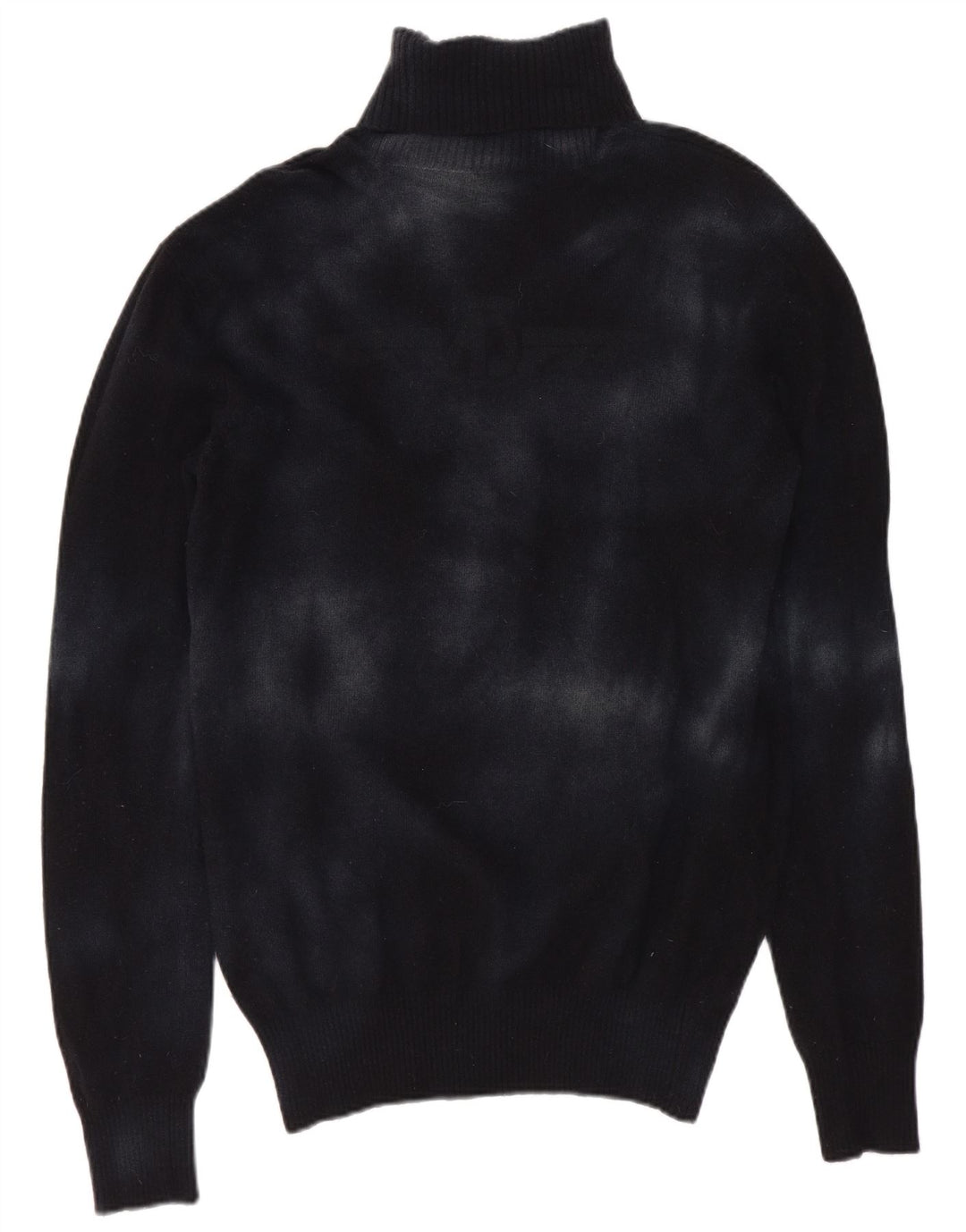 Armani Jeans Pulover cu gât rulat pentru femei UK 10 Small Bluemarin Tie Dye