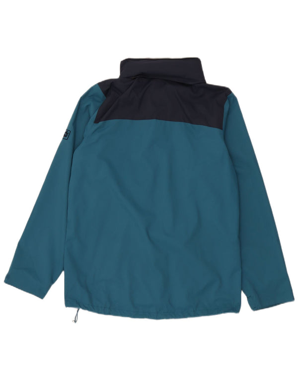 Jack Wolfskin Jachetă de ploaie cu glugă pentru bărbați UK 34 Small Blue Colorblock