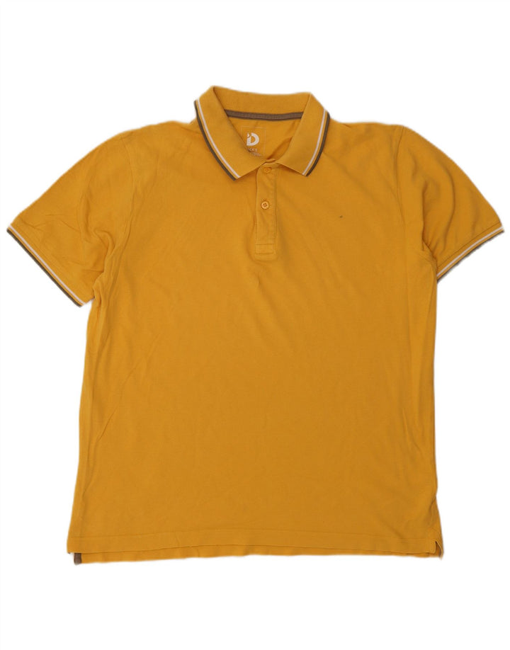 DACK'S Tricou polo pentru bărbați, bumbac galben mare
