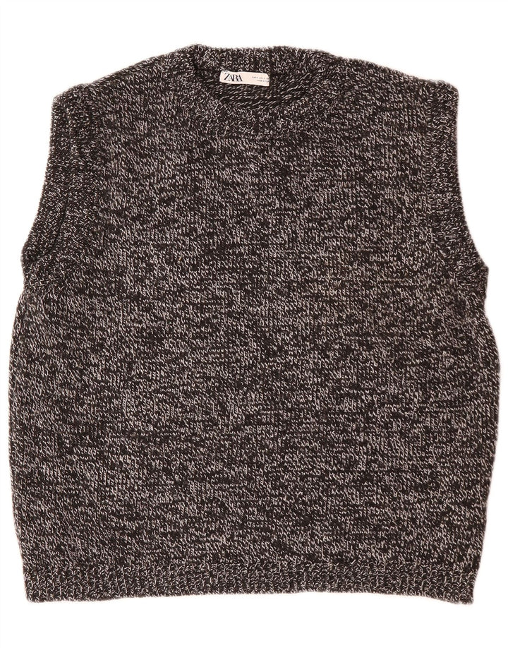 Vesta pentru bărbați Zara Tank Top Mic Negru Poliacrilic