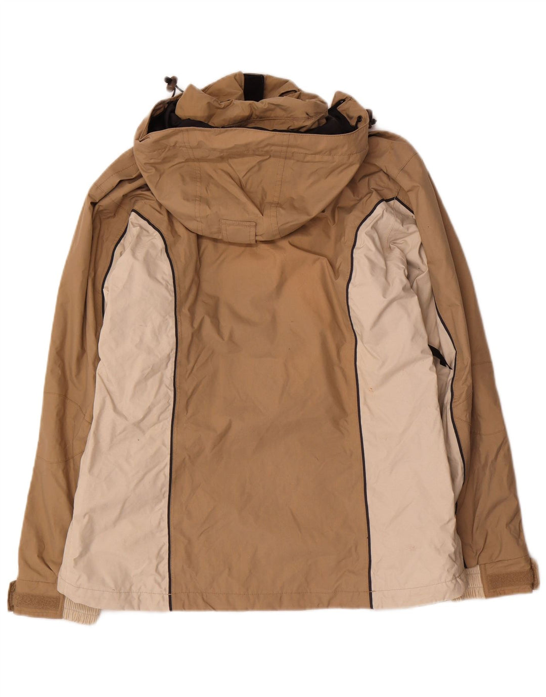Jachetă de ploaie cu glugă pentru femei Helly Hansen UK 14 Medium Bej Nailon color bloc