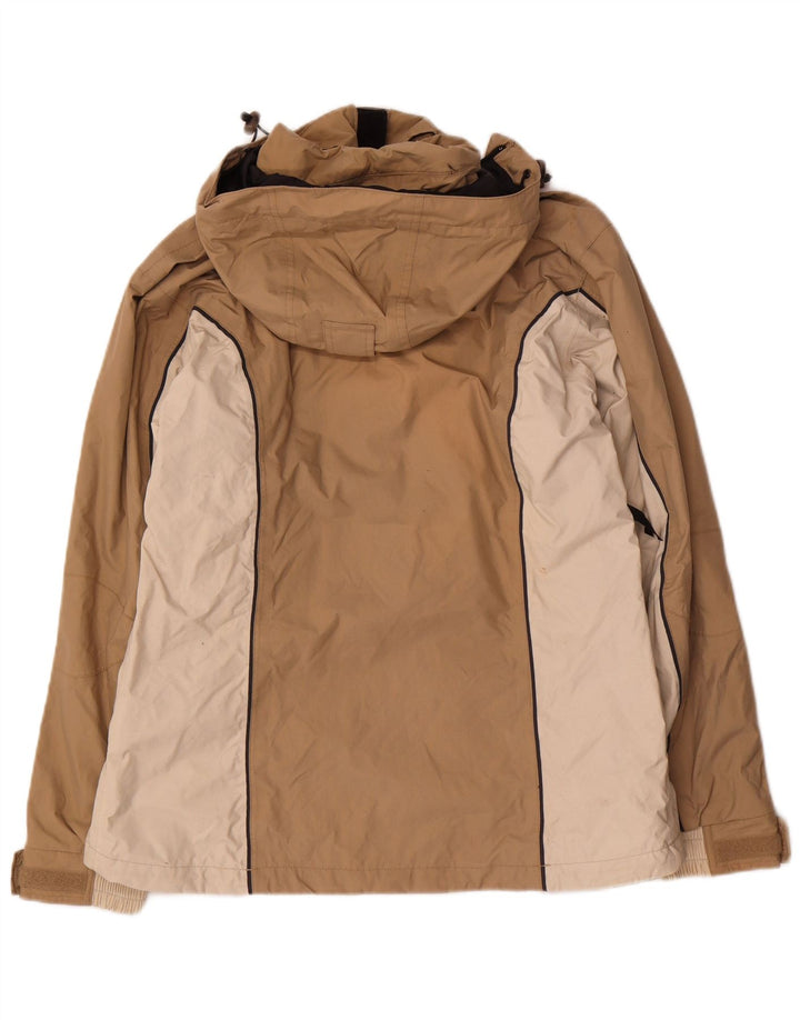 Jachetă de ploaie cu glugă pentru femei Helly Hansen UK 14 Medium Bej Nailon color bloc