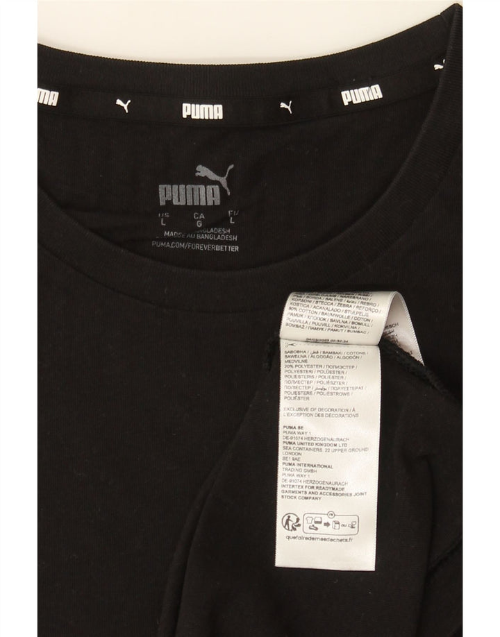 Tricou pentru bărbați PUMA Top mare din bumbac negru