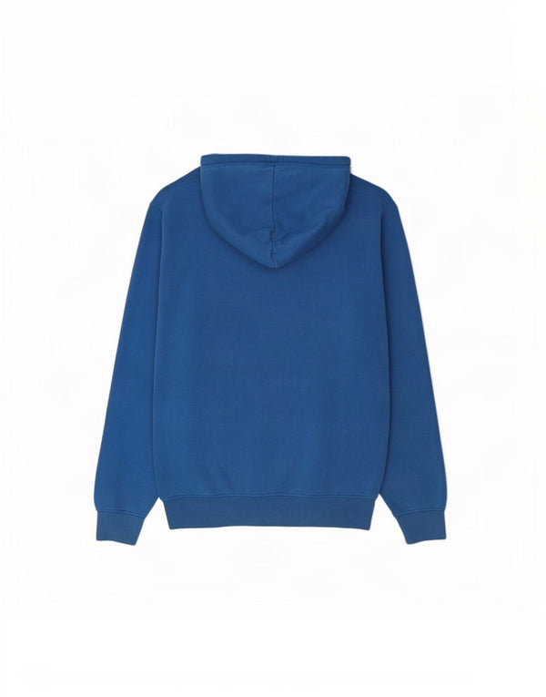 Champion Mens Graphic Hoodie Jumper Small Blue Cotton