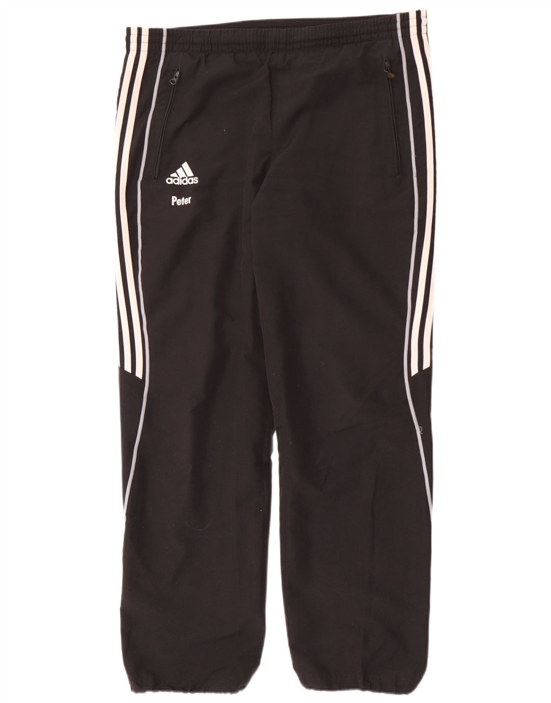 Pantaloni de trening Adidas pentru bărbați, poliester mediu, negru