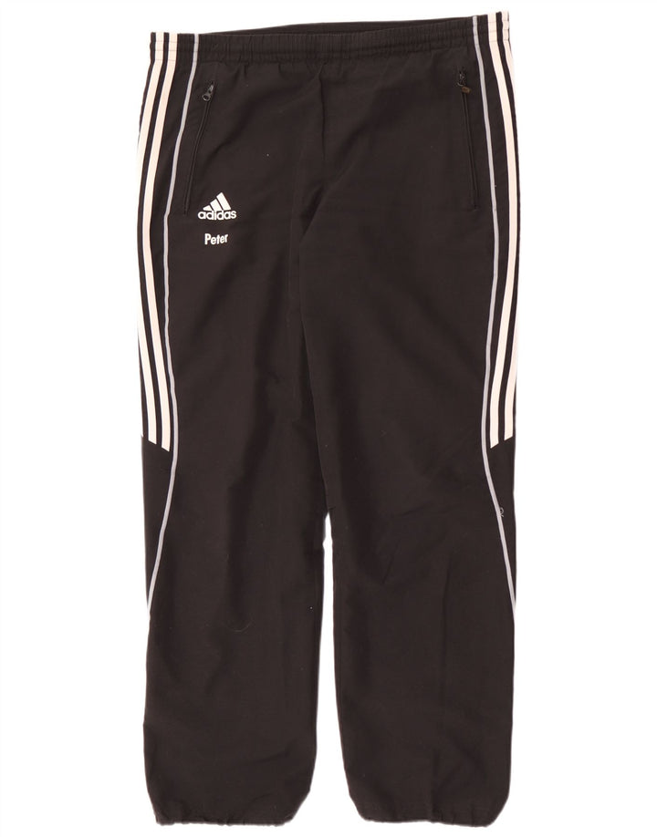 Pantaloni de trening Adidas pentru bărbați, poliester mediu, negru