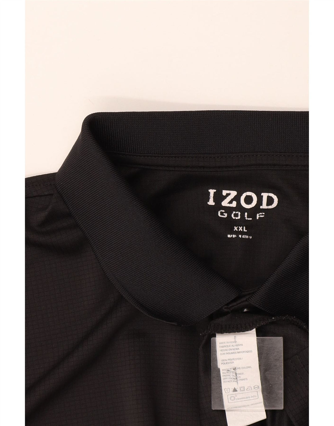 Tricou polo pentru bărbați Izod 2XL poliester negru