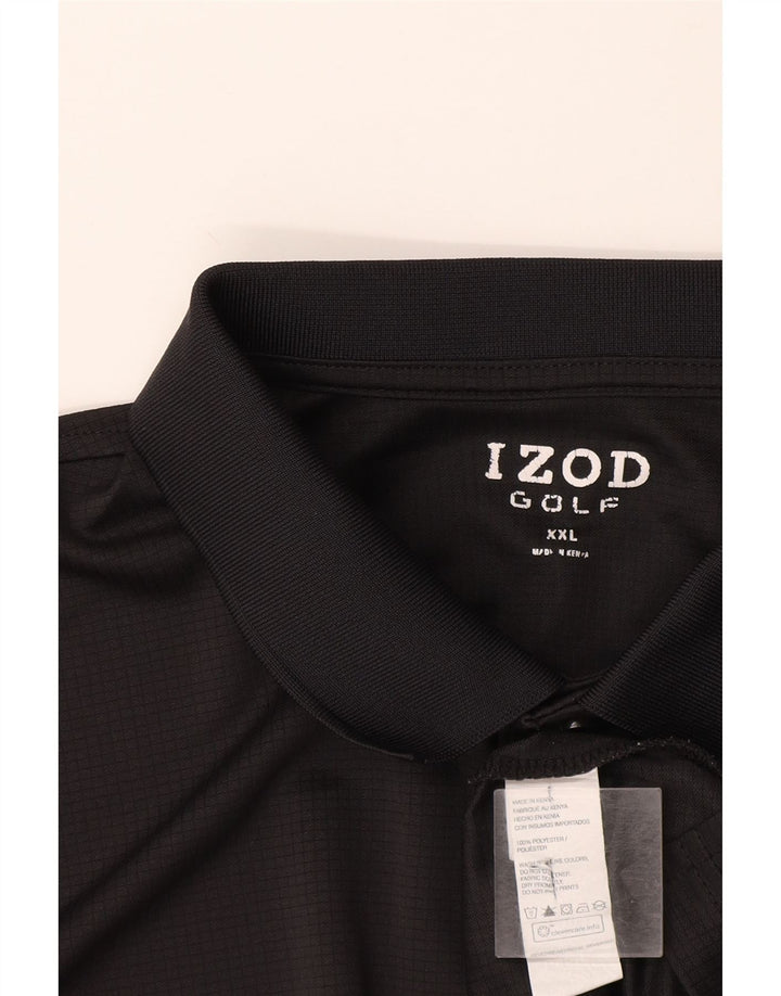 Tricou polo pentru bărbați Izod 2XL poliester negru