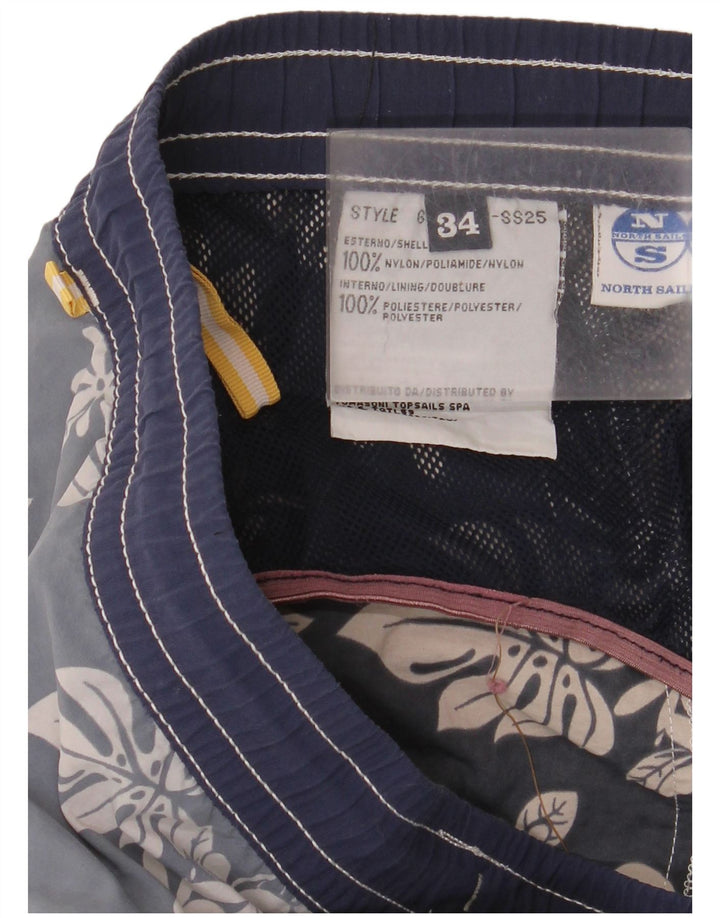 Pantaloni scurți de înot North Sails pentru bărbați, nailon mare, gri, floral
