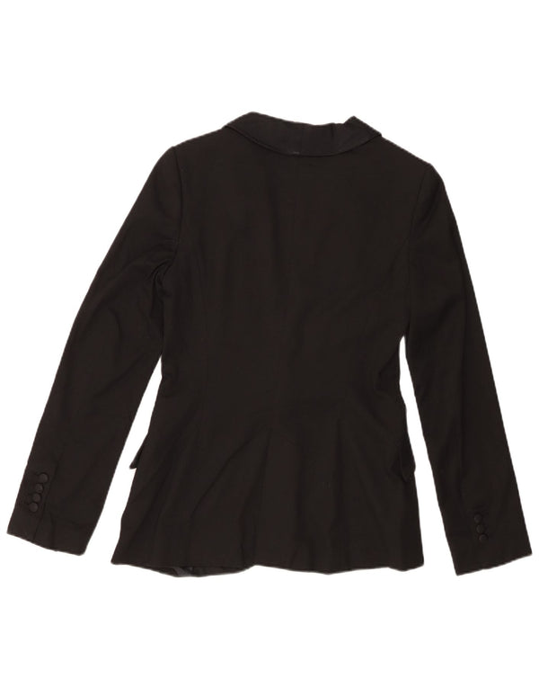 Sacou blazer pentru femei Zara, cu 1 nasture, UK 8, poliester negru mic