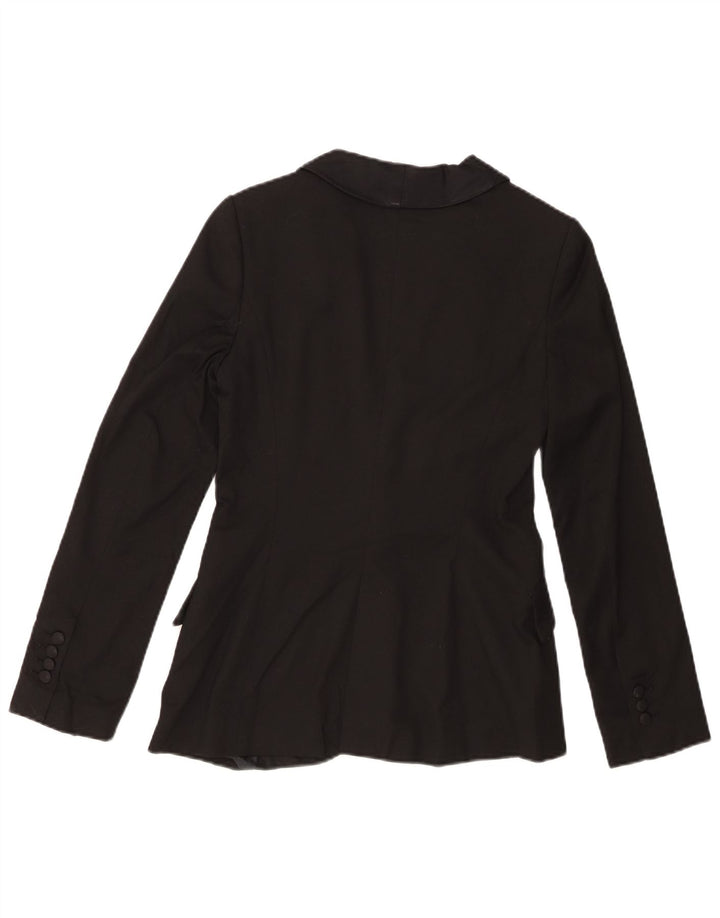 Sacou blazer pentru femei Zara, cu 1 nasture, UK 8, poliester negru mic