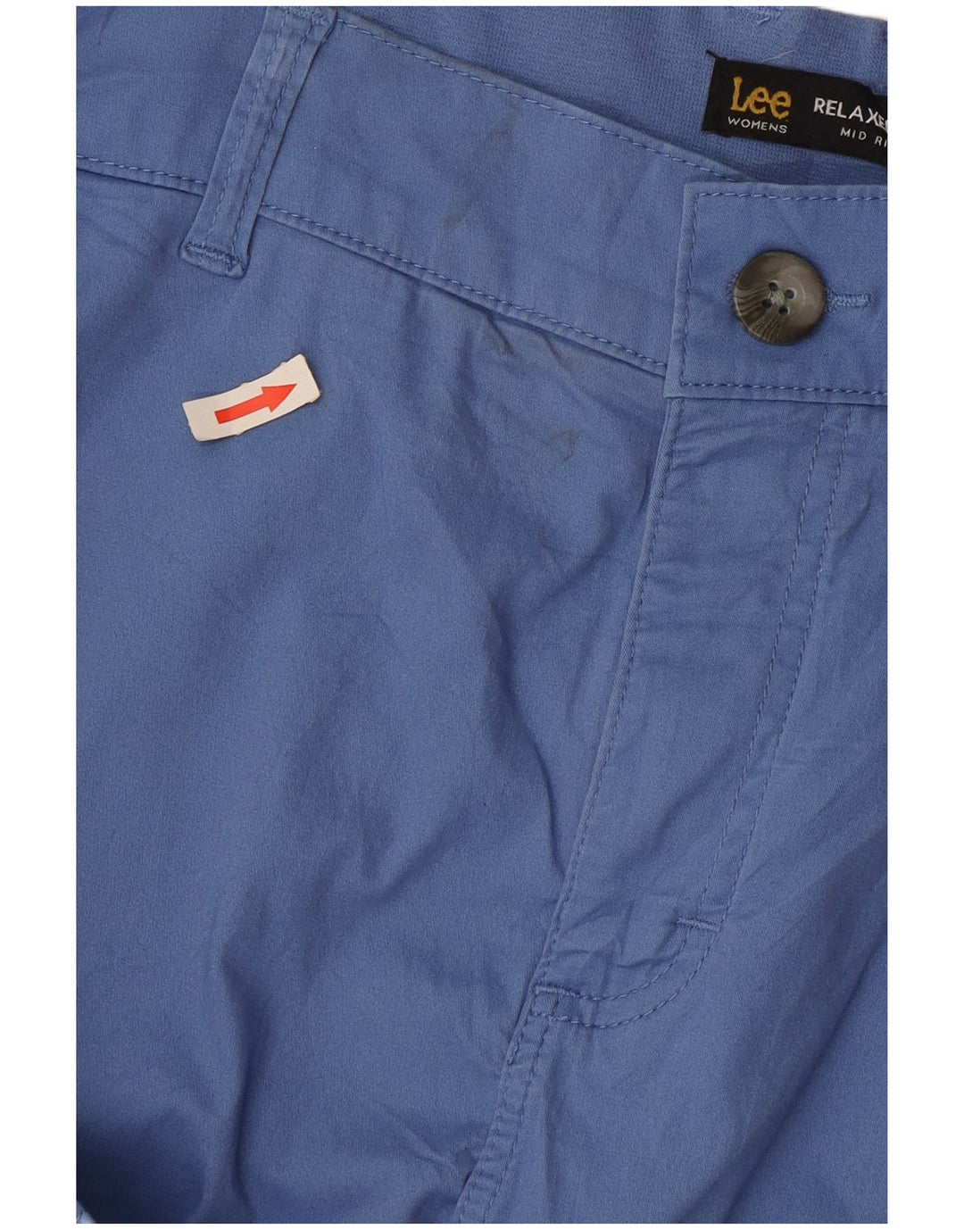 Pantaloni Capri cargo pentru femei cu talie medie, cu talie medie, L16, albastru