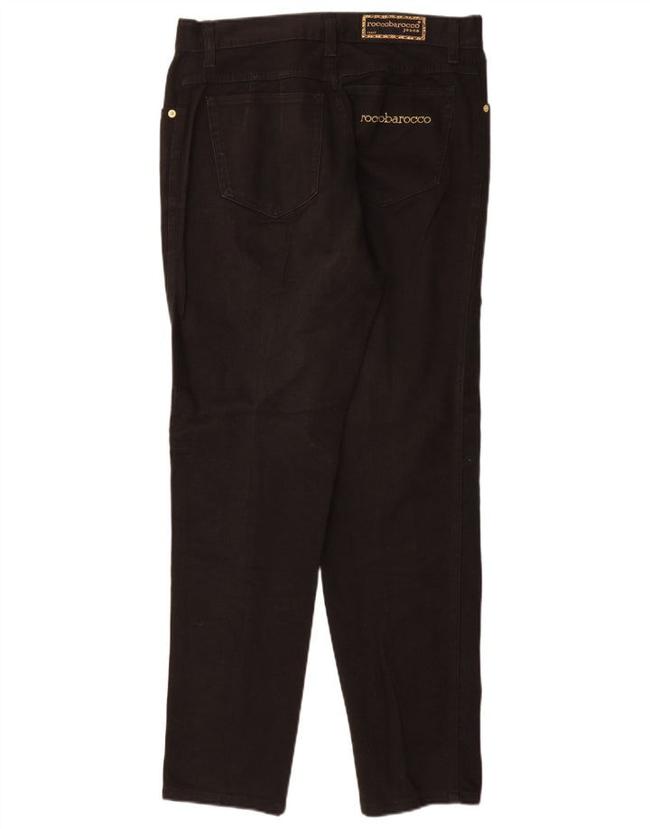 Blugi conici pentru femei Roccobarocco EU 40 Medium W32 L30 Negri
