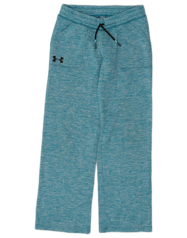 Under Armour Girls Tracksuit Trousers 9-10 Years Blue Flecked