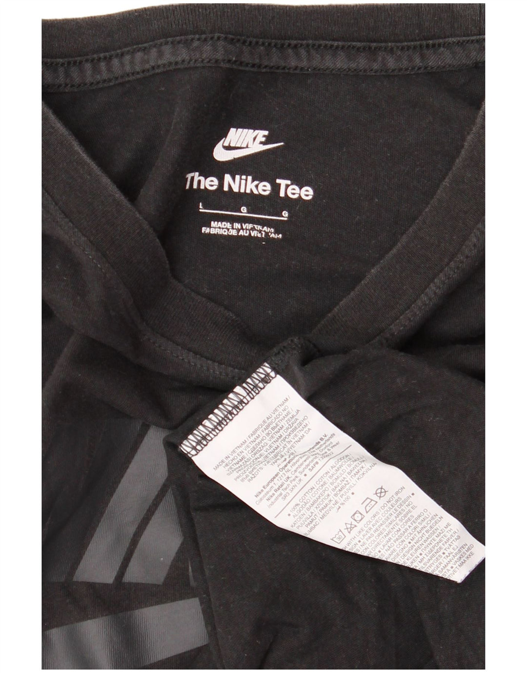 Tricou pentru bărbați Nike Air Graphic Top mare din bumbac negru