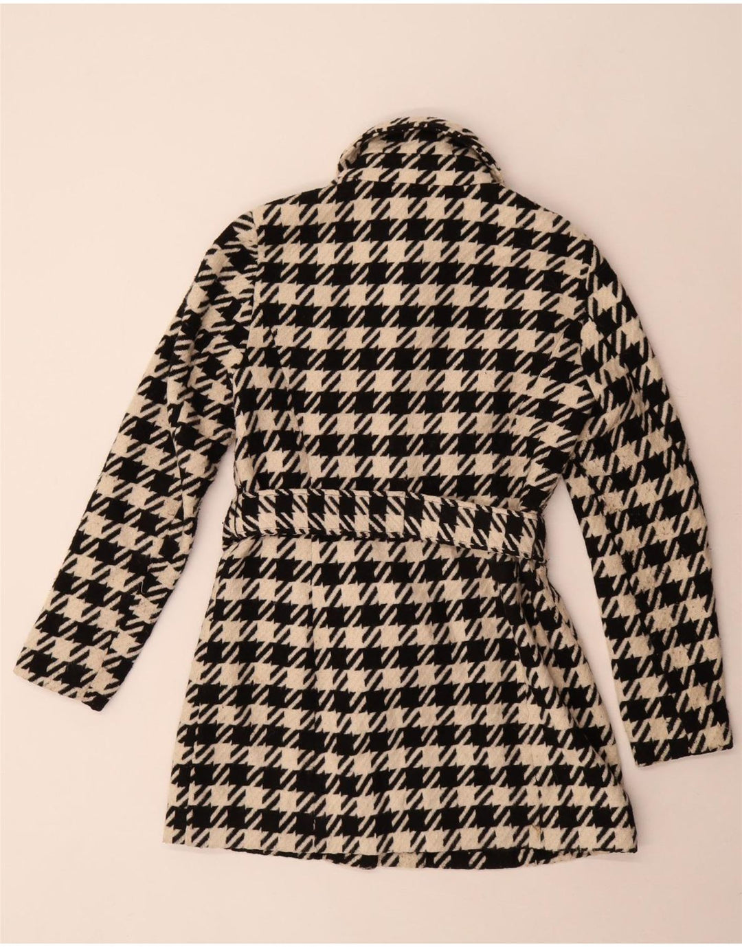 Palton pentru femei Guess UK 10 Poliester cu picior de găin negru mic