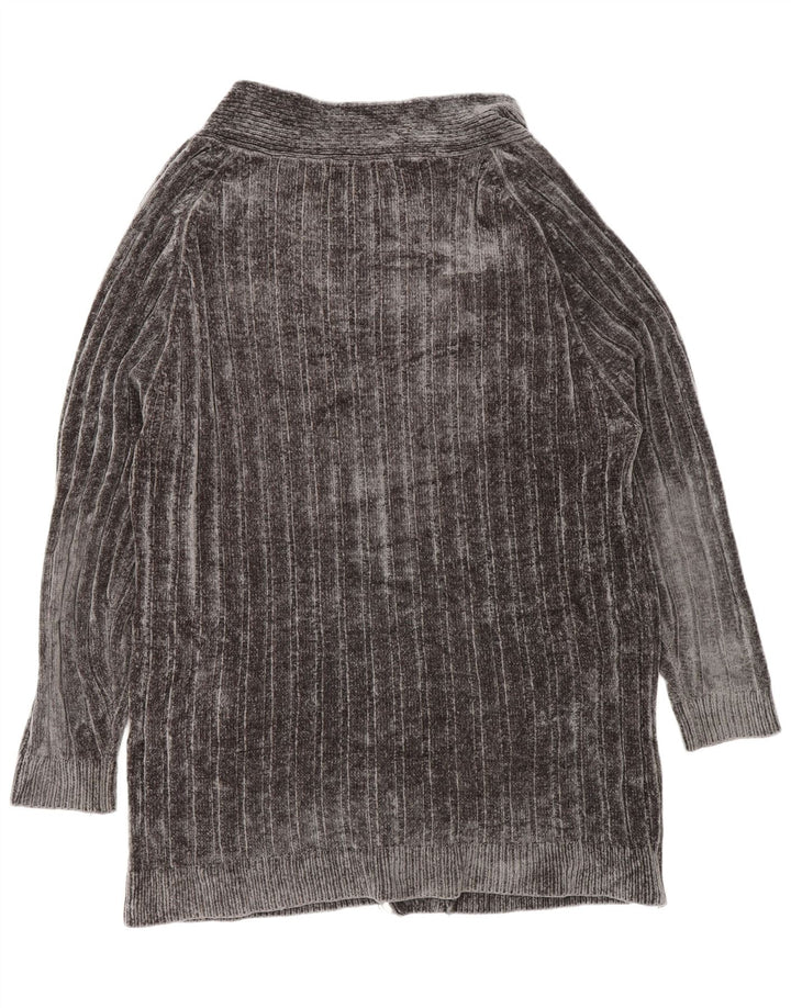 Pulover cardigan deschis supradimensionat pentru femei Zara UK 14, gri mediu
