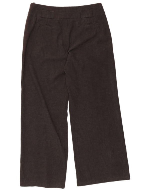 Marks & Spencer Womens Wide Leg Casual Trousers UK 16 Large W36 L31 Grey