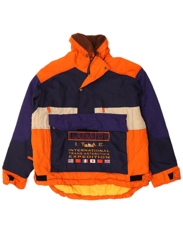 Jachetă de schi cu glugă pentru bărbați Ladakh UK 42 XL Orange Colorblock