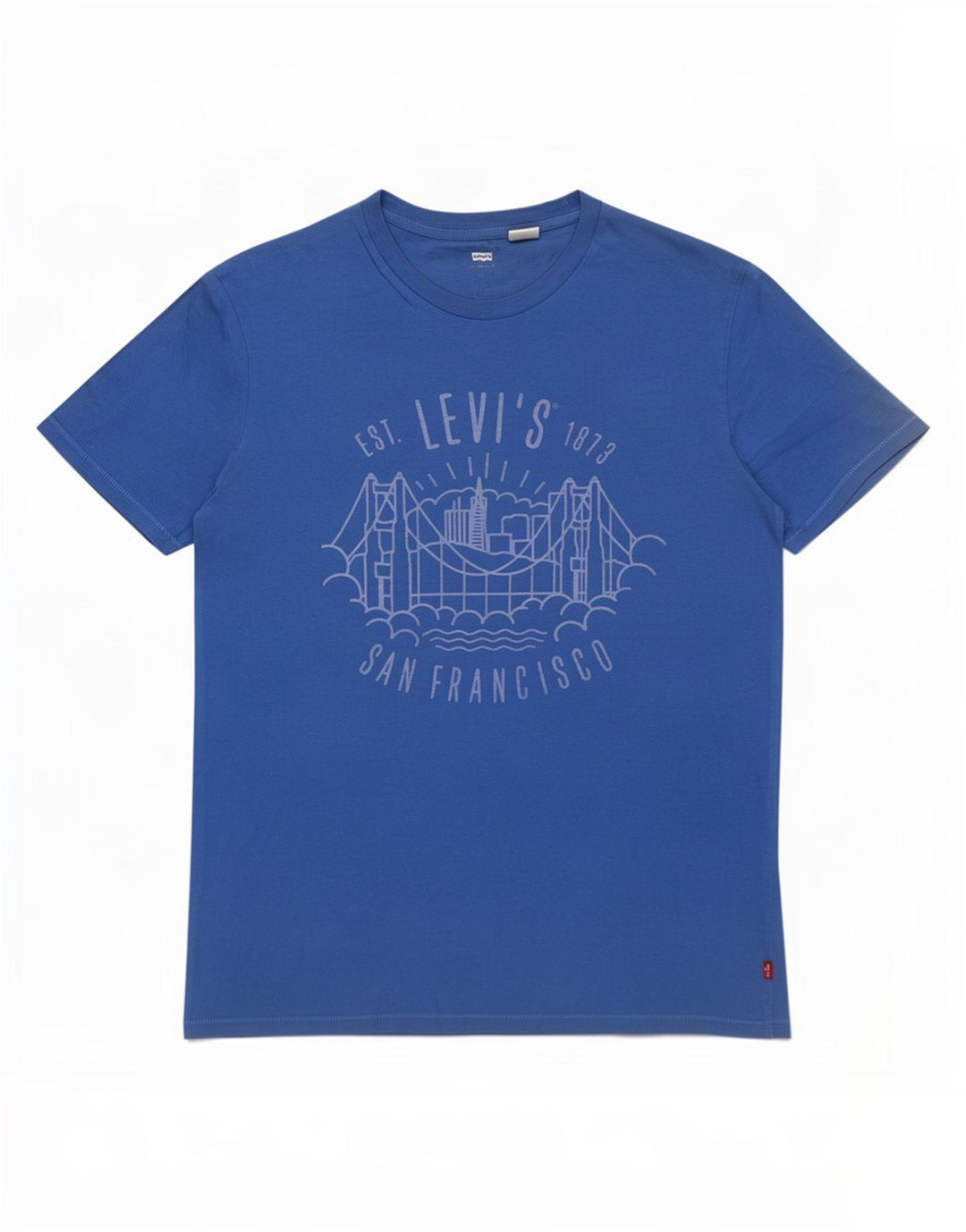 Tricou cu grafic Levi's pentru bărbați Top din bumbac albastru mediu
