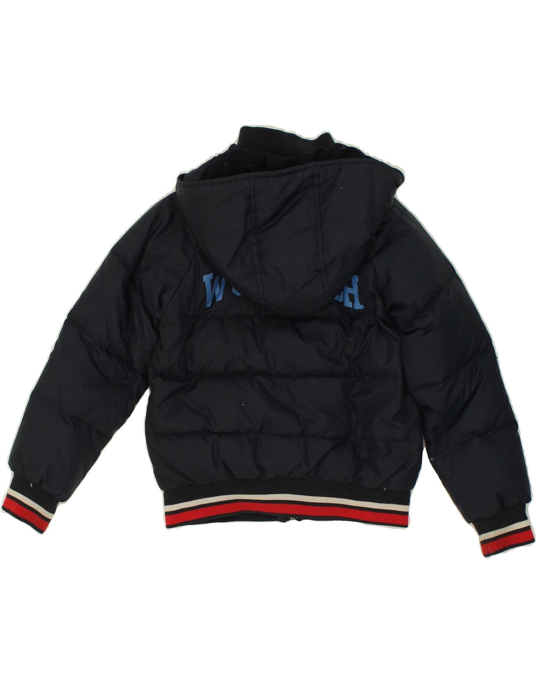 WOOLRICH Boys Hooded Padded Jacket 7-8 Years Navy Blue Nylon Vintage Woolrich and Second-Hand Woolrich from Messina Hembry 