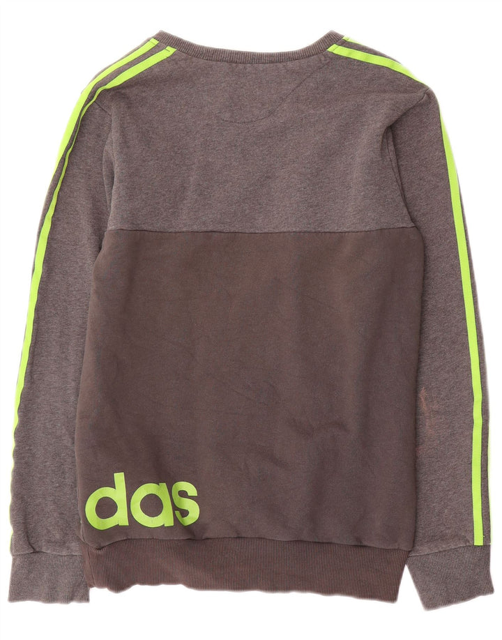 Hanorac grafic pentru bărbați Adidas Jumper mic, gri, bumbac
