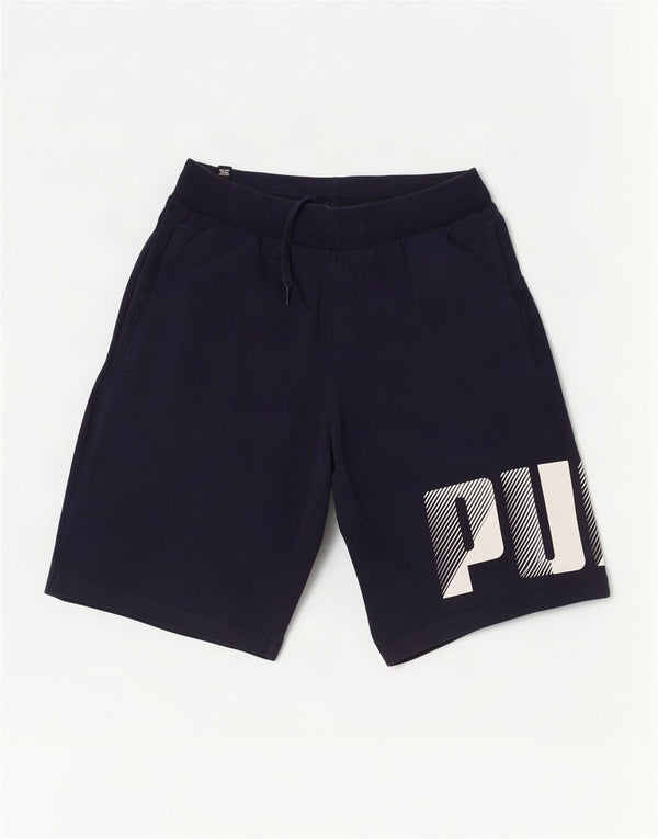 Pantaloni scurți sport grafic Puma pentru bărbați, mici, albastru, bumbac