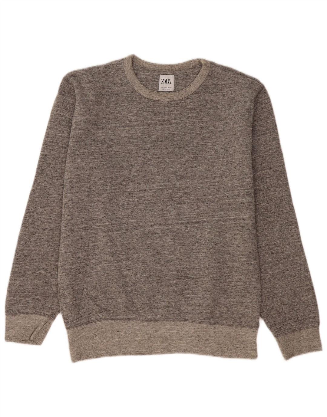 Pulover pentru bărbați Zara, bumbac cu pete mici, gri