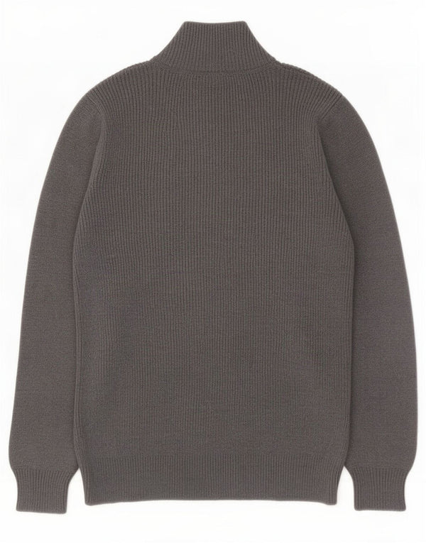 Pulover pentru femei Calvin Klein Jeans cu fermoar și gât, UK 18 XL, bumbac gri