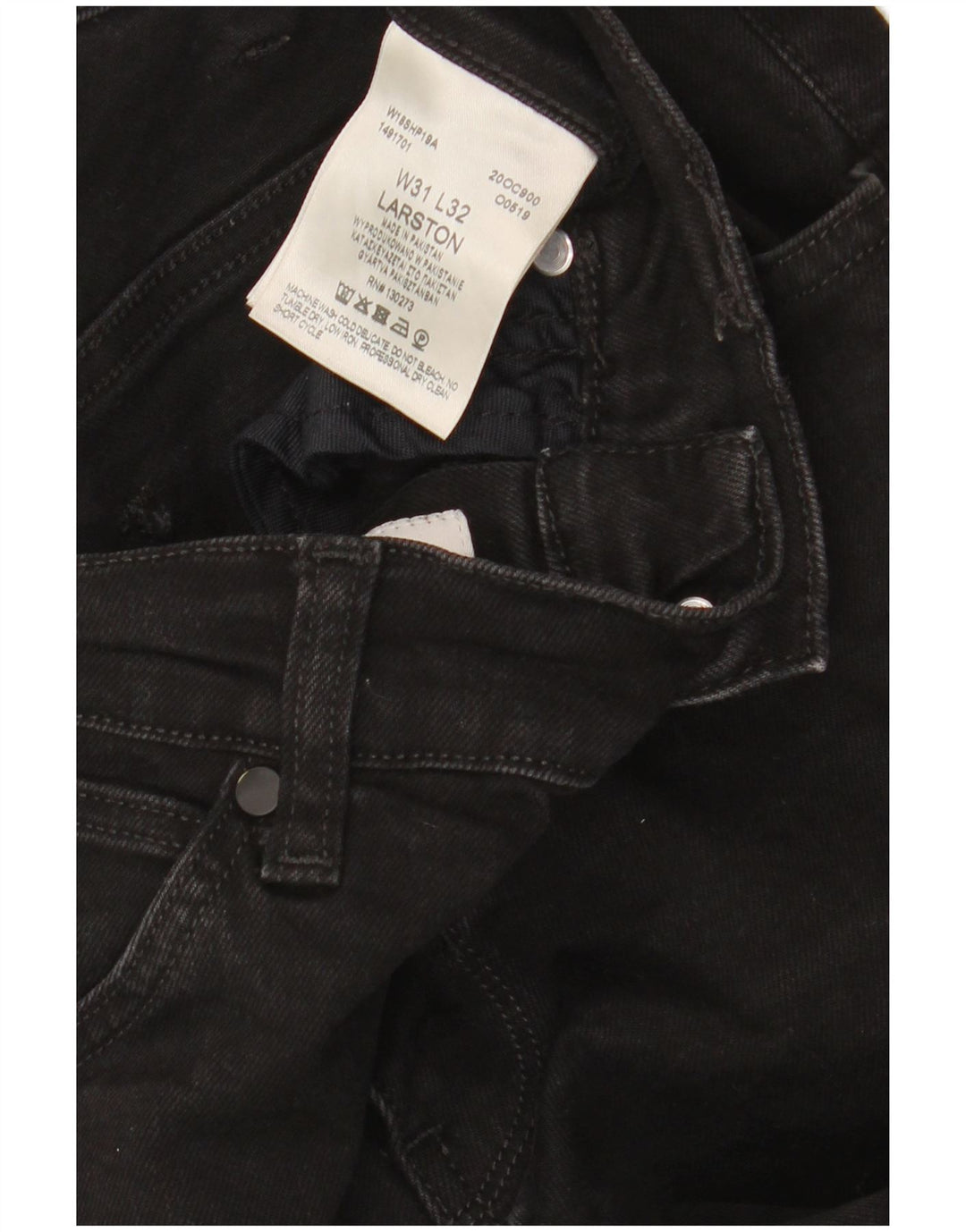Blugi pentru bărbați Wrangler Larston Slim W31 L32 bumbac negru