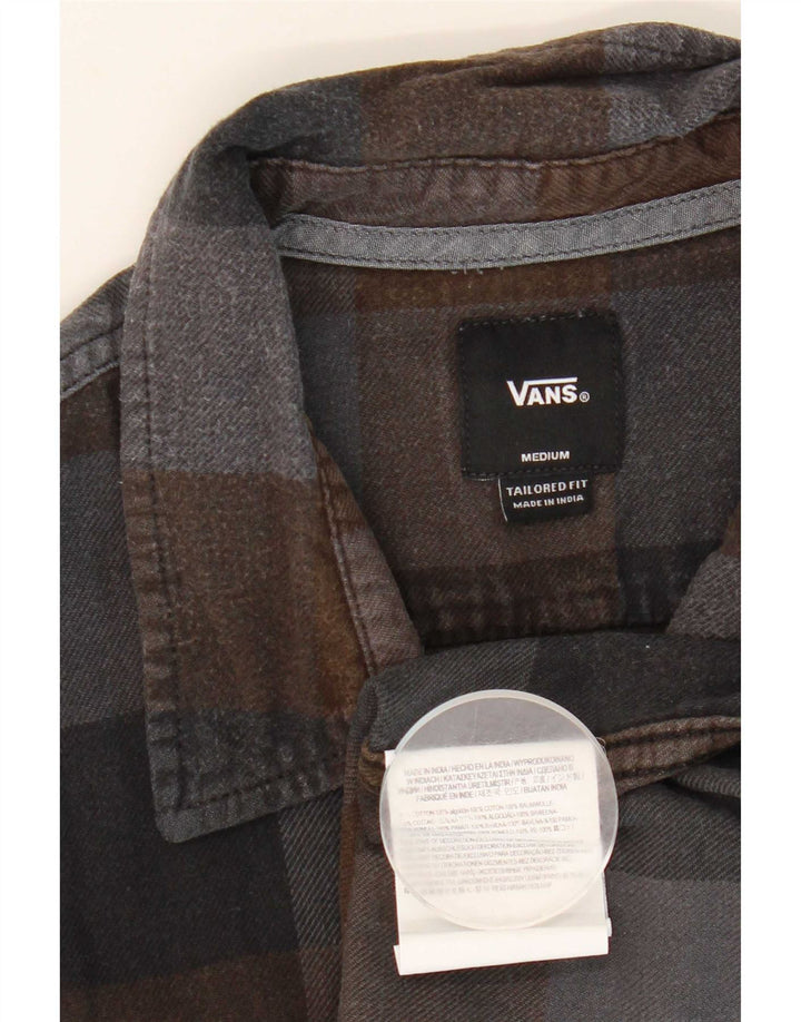 Cămașă de flanel pentru bărbați Vans, croită, din bumbac mediu multicolor cu carouri