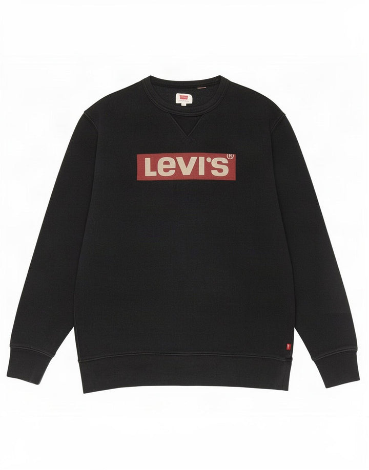 Levi's Pulover grafic pentru bărbați, bumbac mare, negru