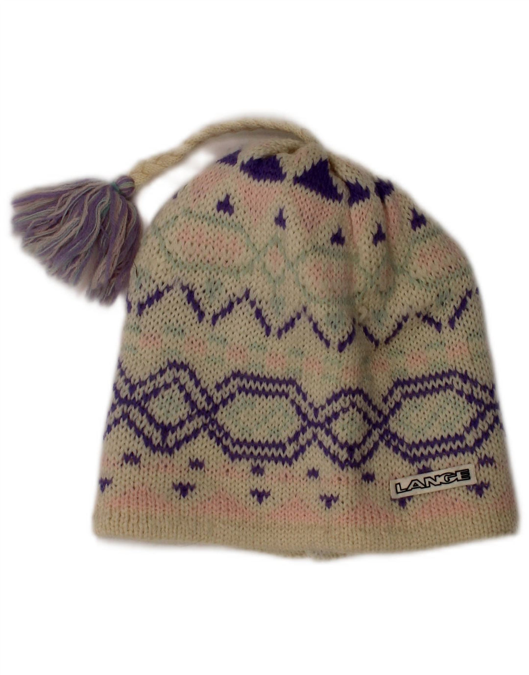 Pălărie vintage pentru femei, mărime unică, din lână Fair Isle
