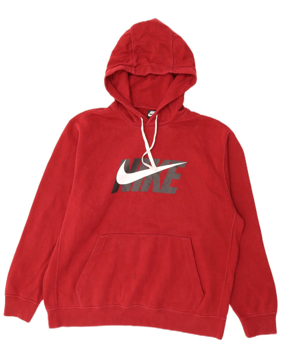 Pulover NIKE pentru bărbați cu glugă grafic XL bumbac burgundă