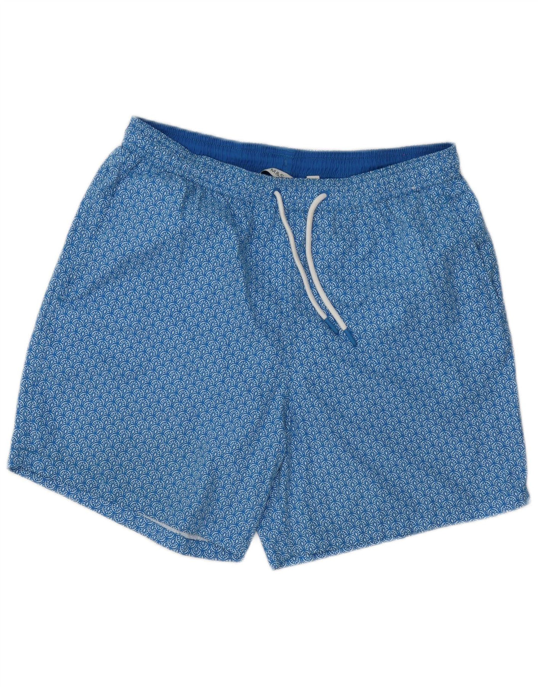 Pantaloni scurți de înot pentru bărbați Marks & Spencer, poliester floral, albastru mediu