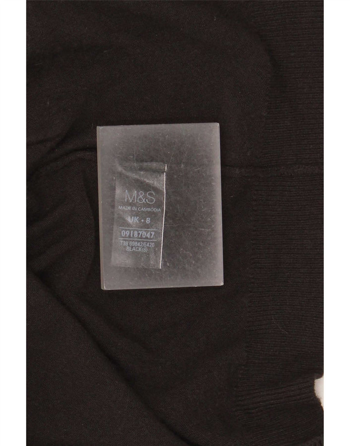 Pulover cardigan deschis pentru femei Marks & Spencer UK 8 Mic Negru