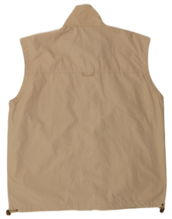 VINTAGE Gilet utilitar pentru bărbați UK 40, mare, bej, poliester