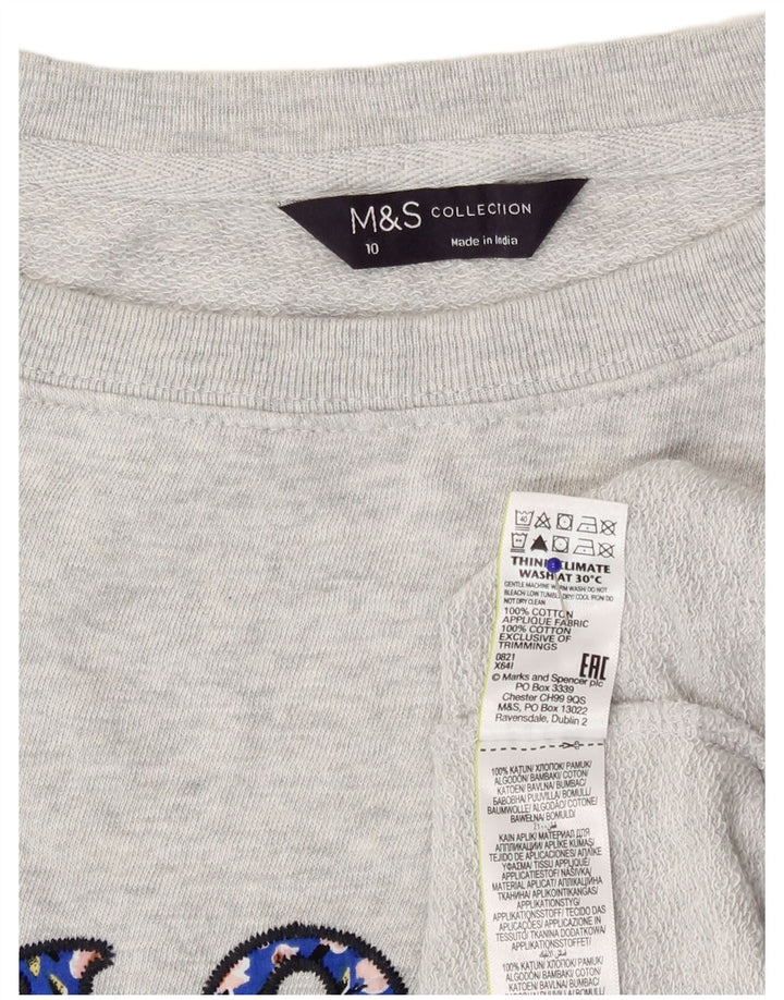 Pulover pentru damă Marks & Spencer, cu grafică, UK 10, mic, gri, pete