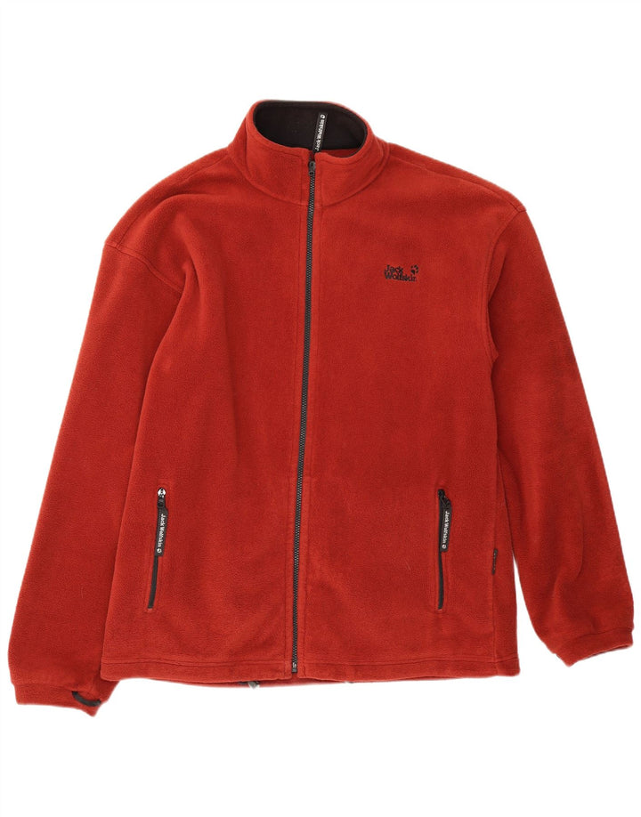 Jack Wolfskin Mens Liner Fleece Jacket UK 42 XL Poliester roșu