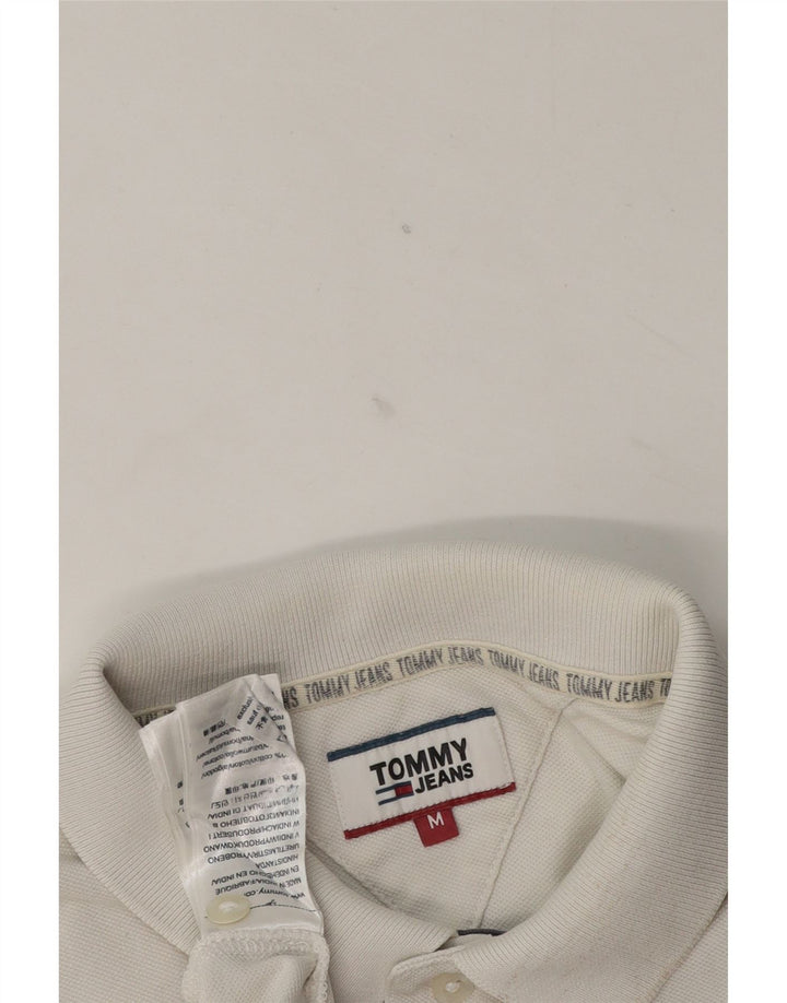 Tricou polo Tommy Hilfiger pentru bărbați, bumbac alb mediu