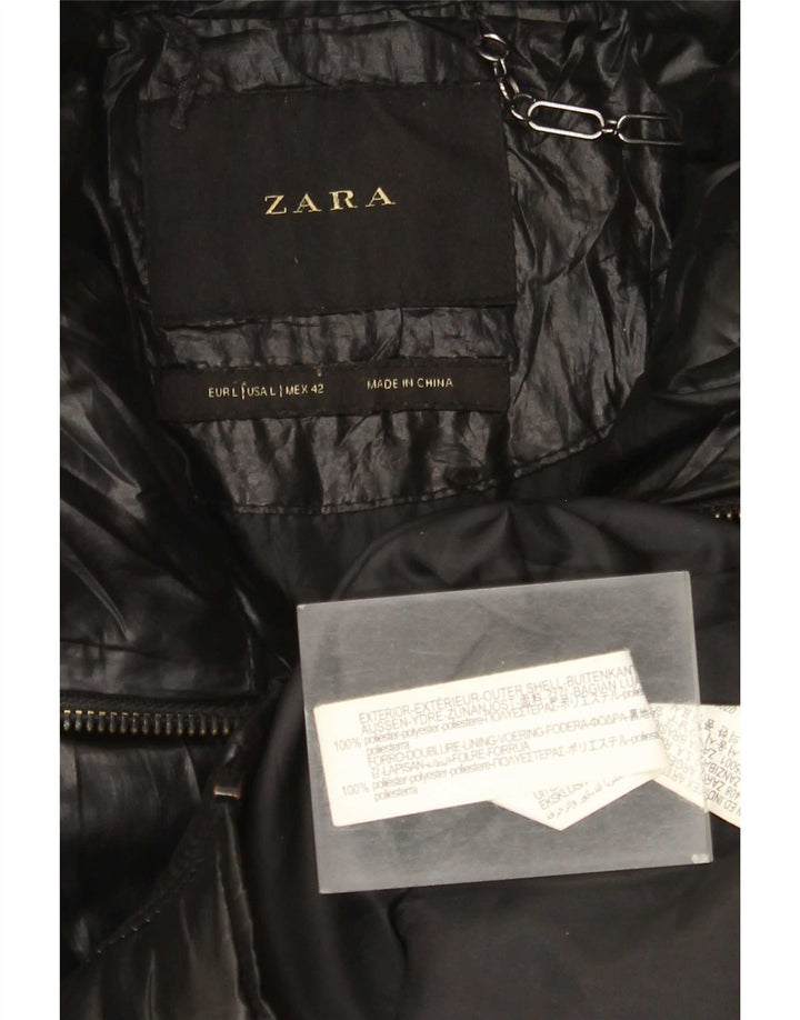 Jachetă căptușită pentru bărbați Zara UK 40, mare, negru, poliester