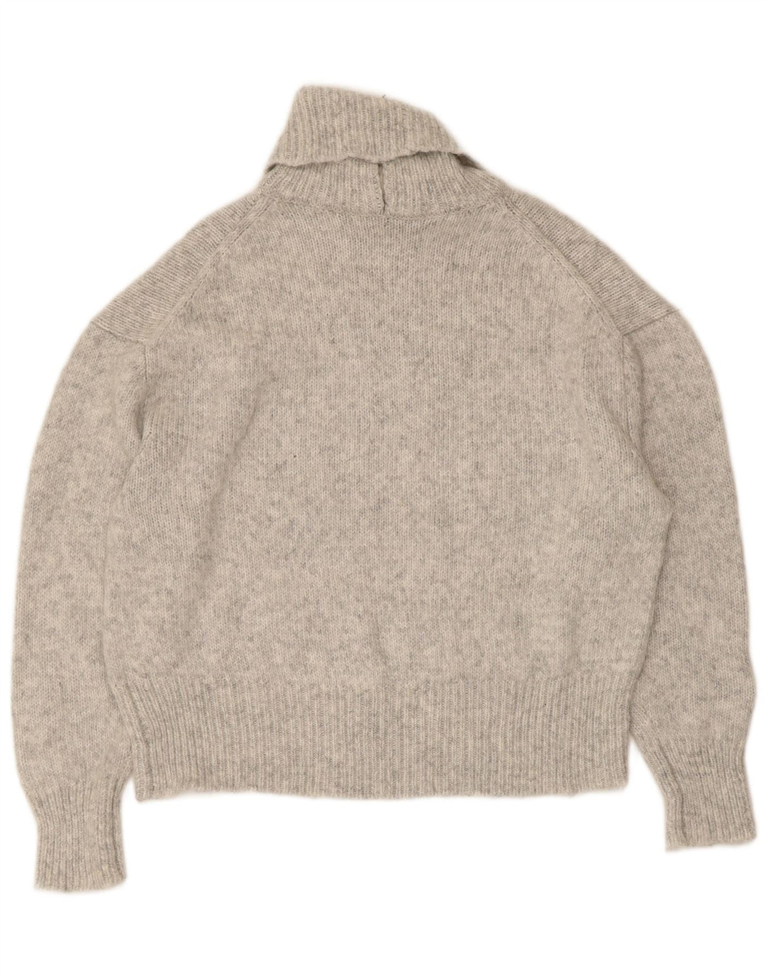 Pulover supradimensionat pentru femei Zara, cu gât rulat, UK 10, mic, gri acrilic