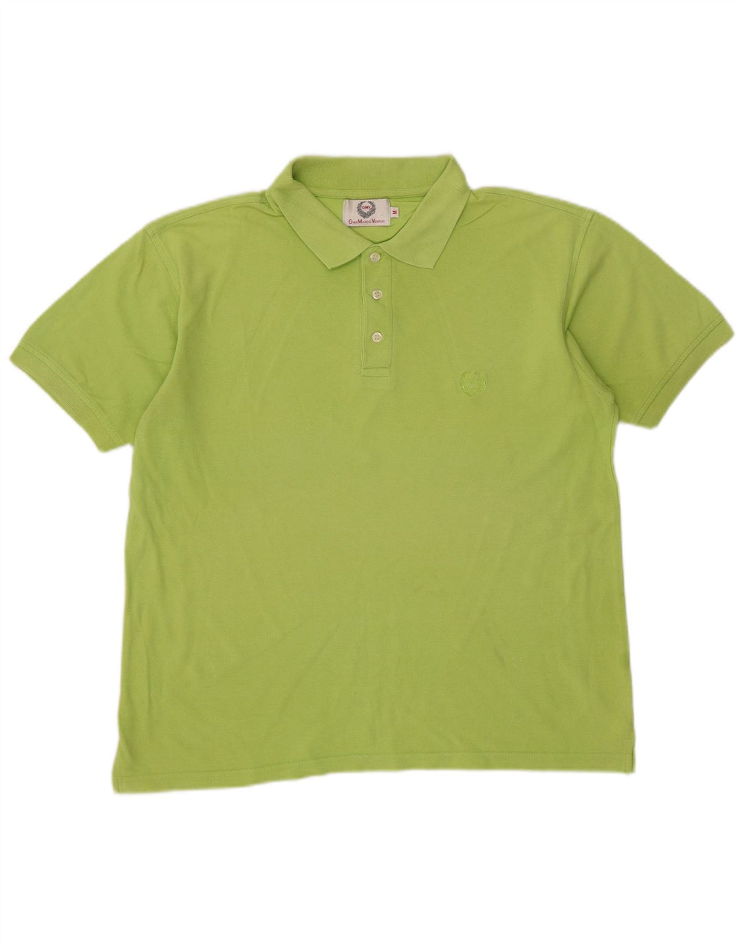 Tricou polo Gian Marco Venturi pentru bărbați, bumbac verde mediu