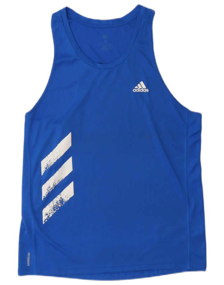Vesta de top pentru bărbați Adidas Aeroready Graphic, poliester albastru mediu