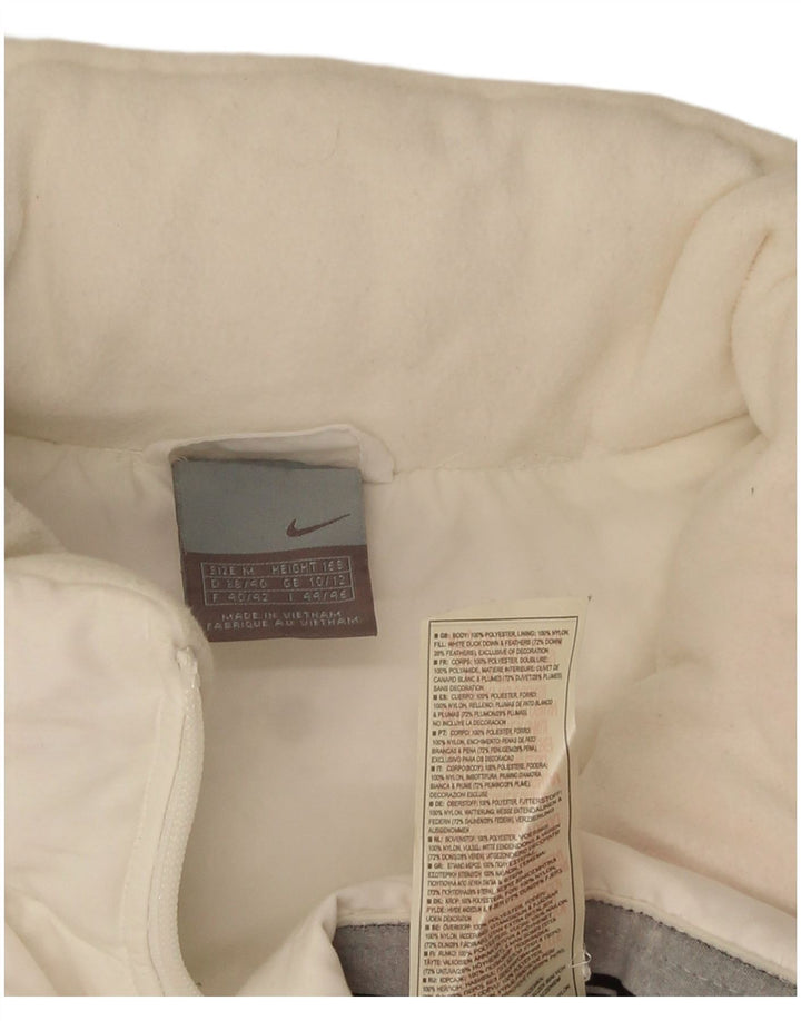 Jachetă căptușită Nike pentru femei UK 10/12 Poliester alb mediu