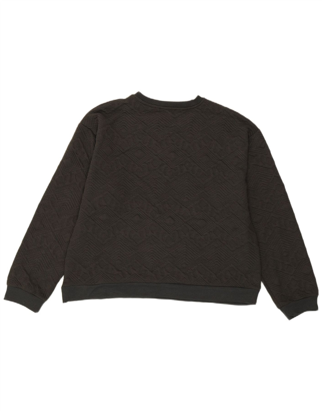 Pulover Crop pentru Damă Zara UK 14 Mare Poliester Geometric Gri