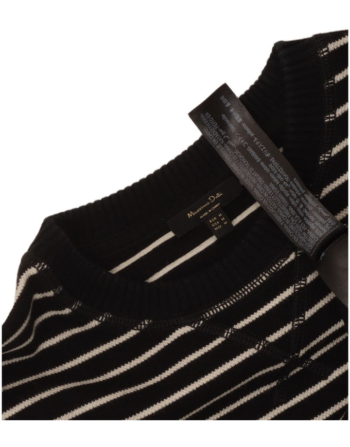 Top pentru femei Massimo Dutti cu mânecă lungă UK 14, bumbac cu dungi negre medii