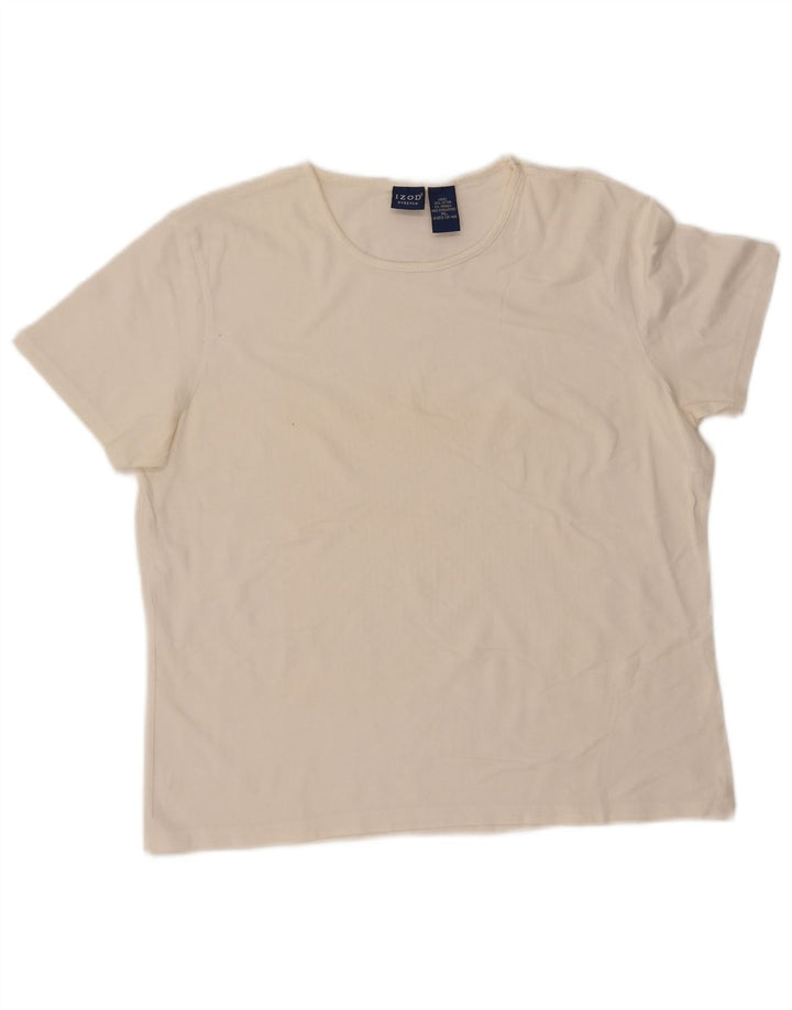 Top tricou IZOD pentru femei UK 18 XL Bumbac alb