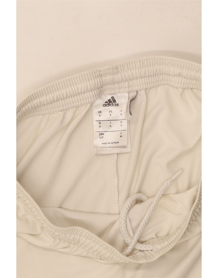 Pantaloni scurți sport pentru bărbați Adidas Climalite, poliester alb mic